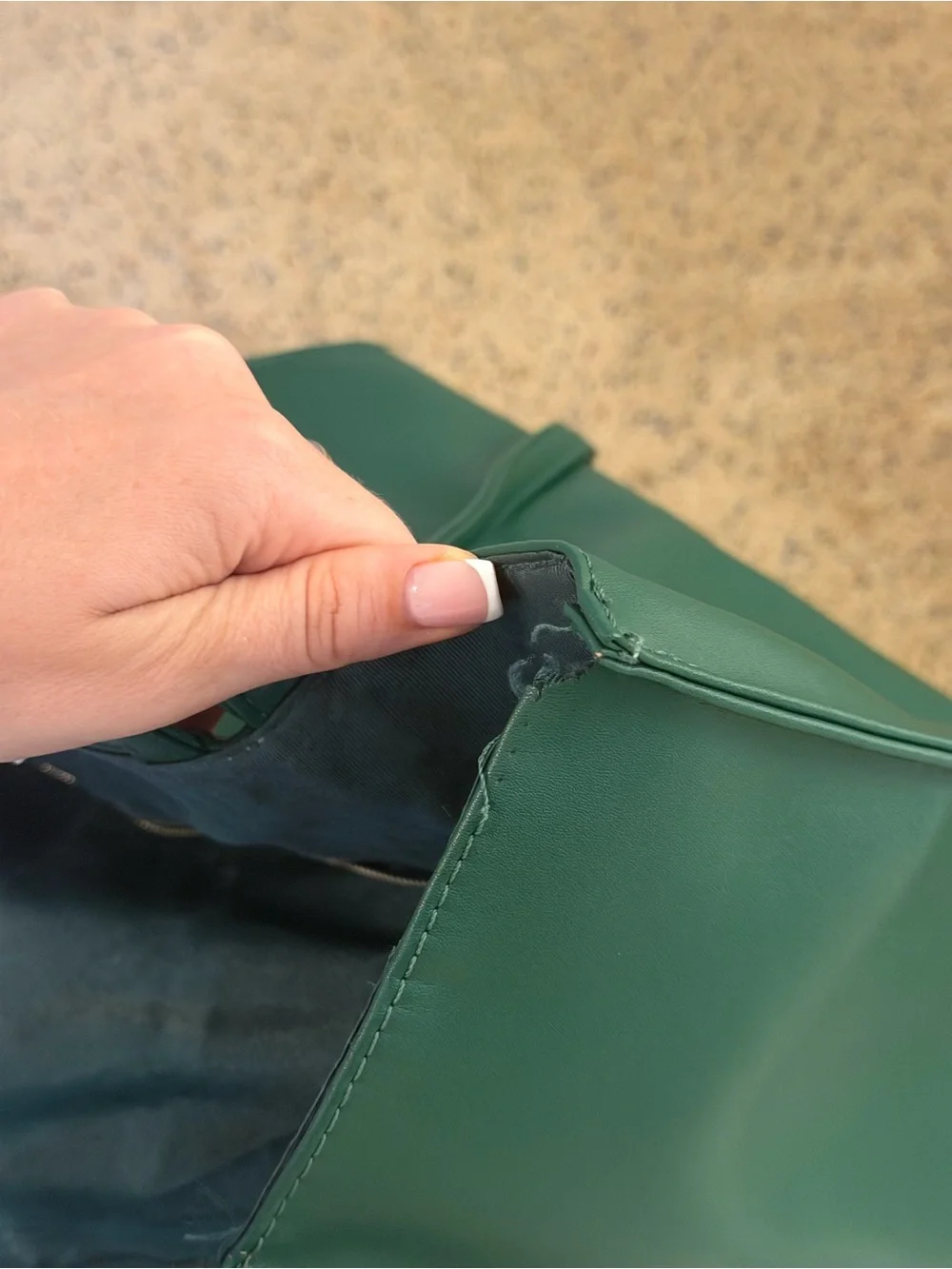 Telfar Green Leather Shopping Bag Medium
